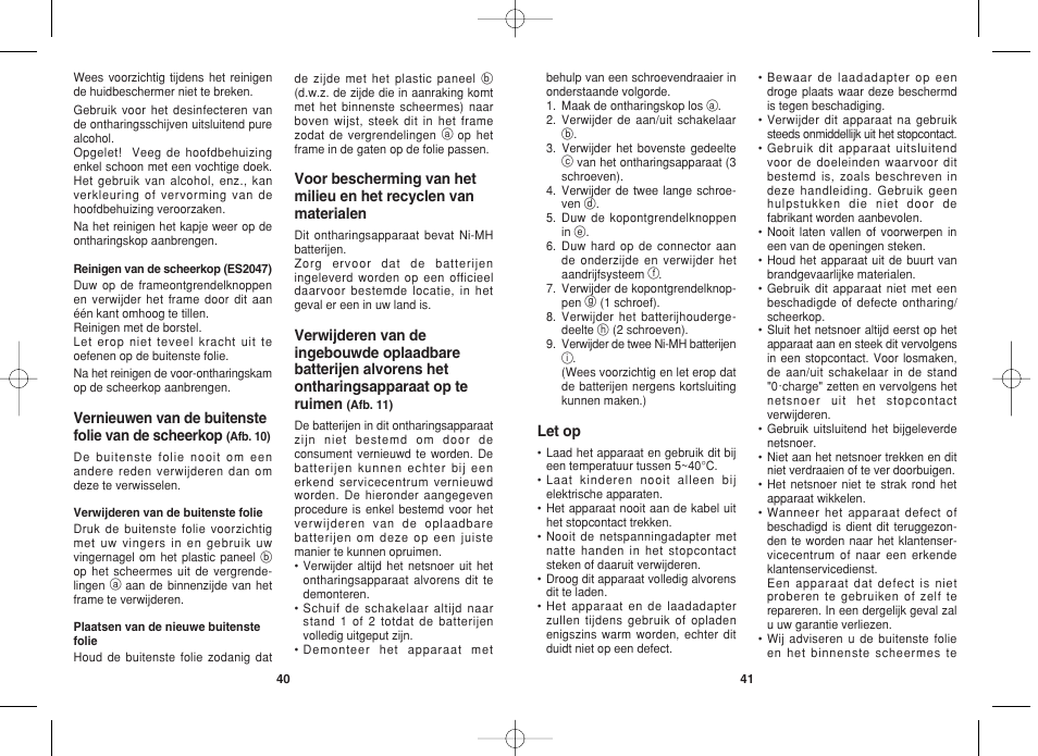 Panasonic ES2044 User Manual | Page 21 / 26