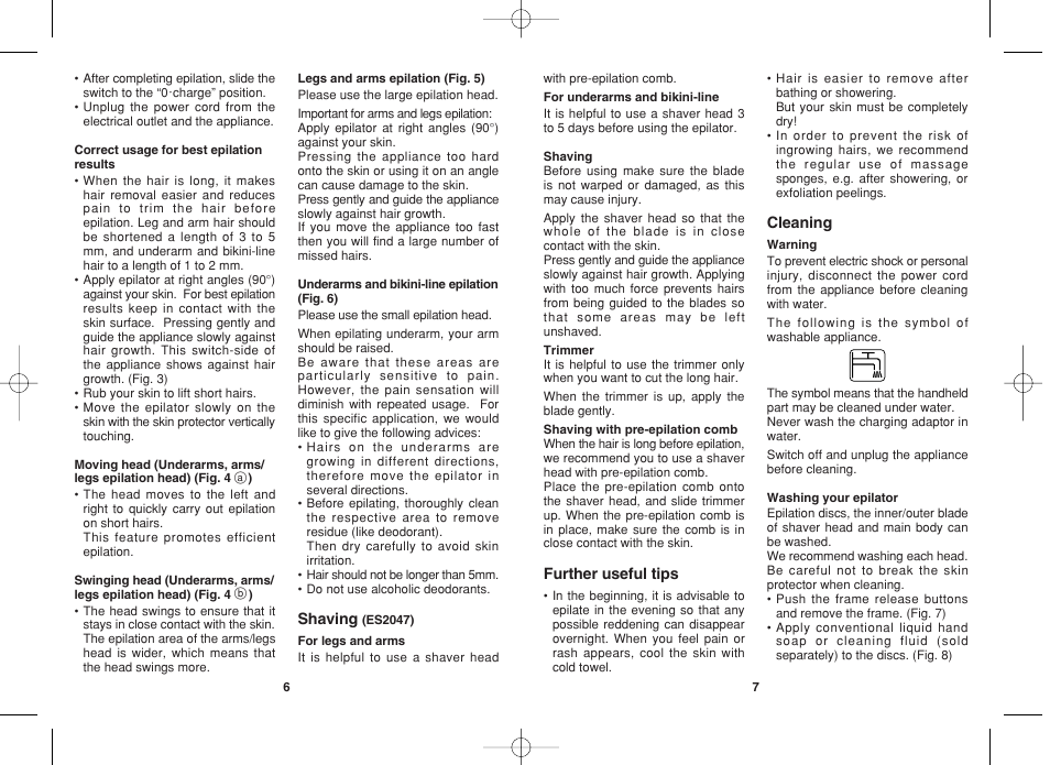 Panasonic ES2044 User Manual | Page 4 / 26