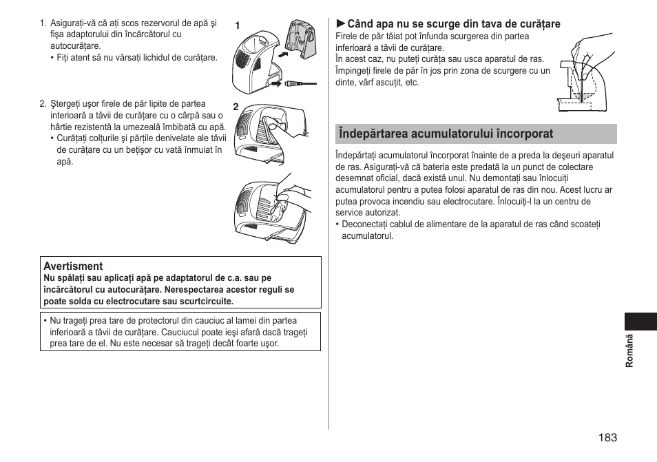 Îndepărtarea acumulatorului încorporat | Panasonic ESLT71 User Manual | Page 183 / 196