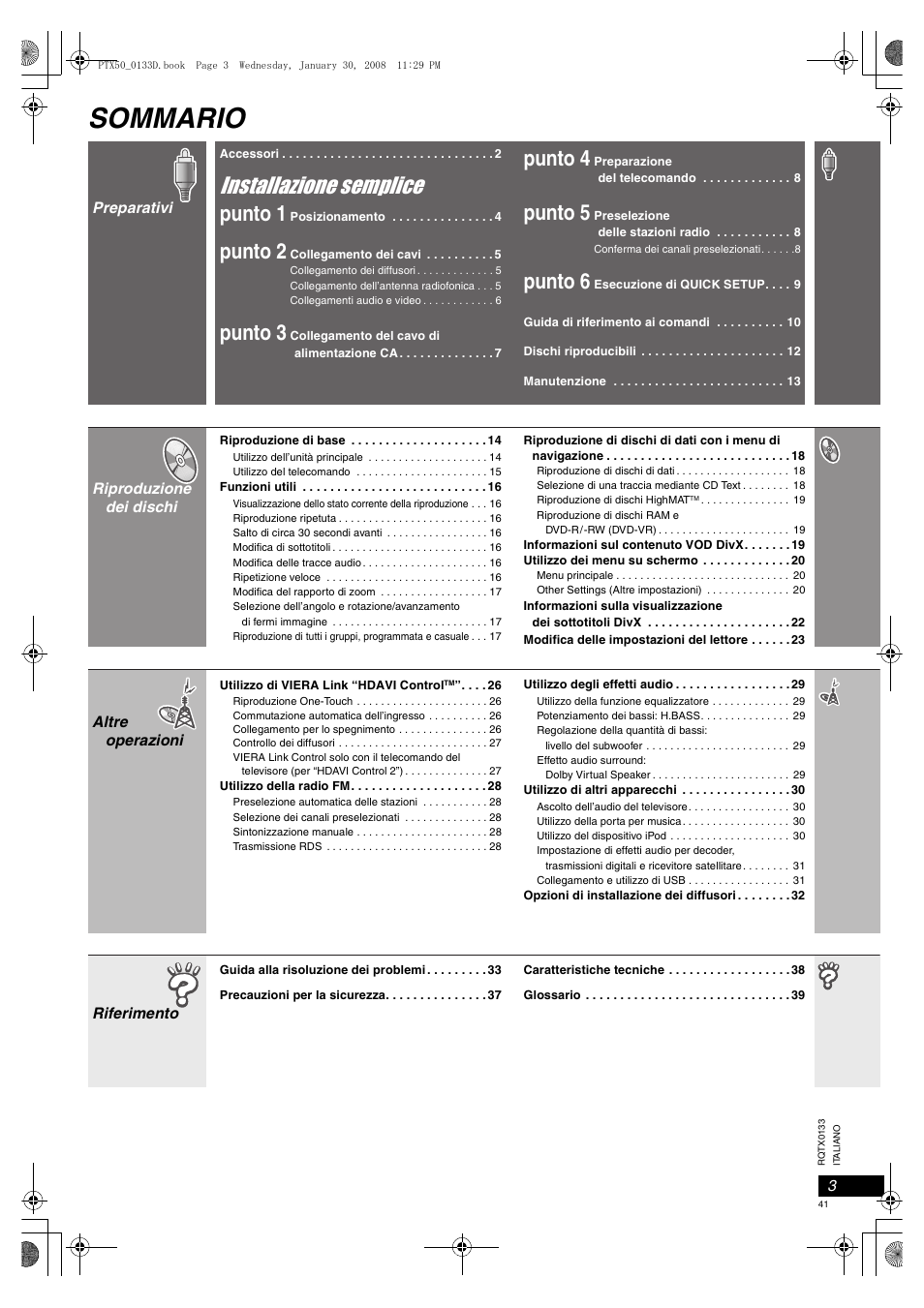 Panasonic SCPTX50 User Manual | Page 41 / 116