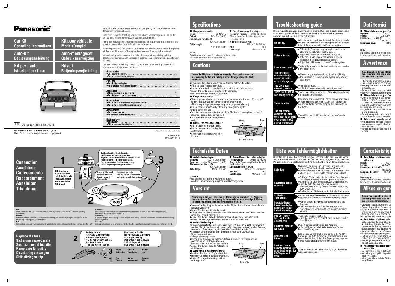 Panasonic CarKit User Manual | 4 pages