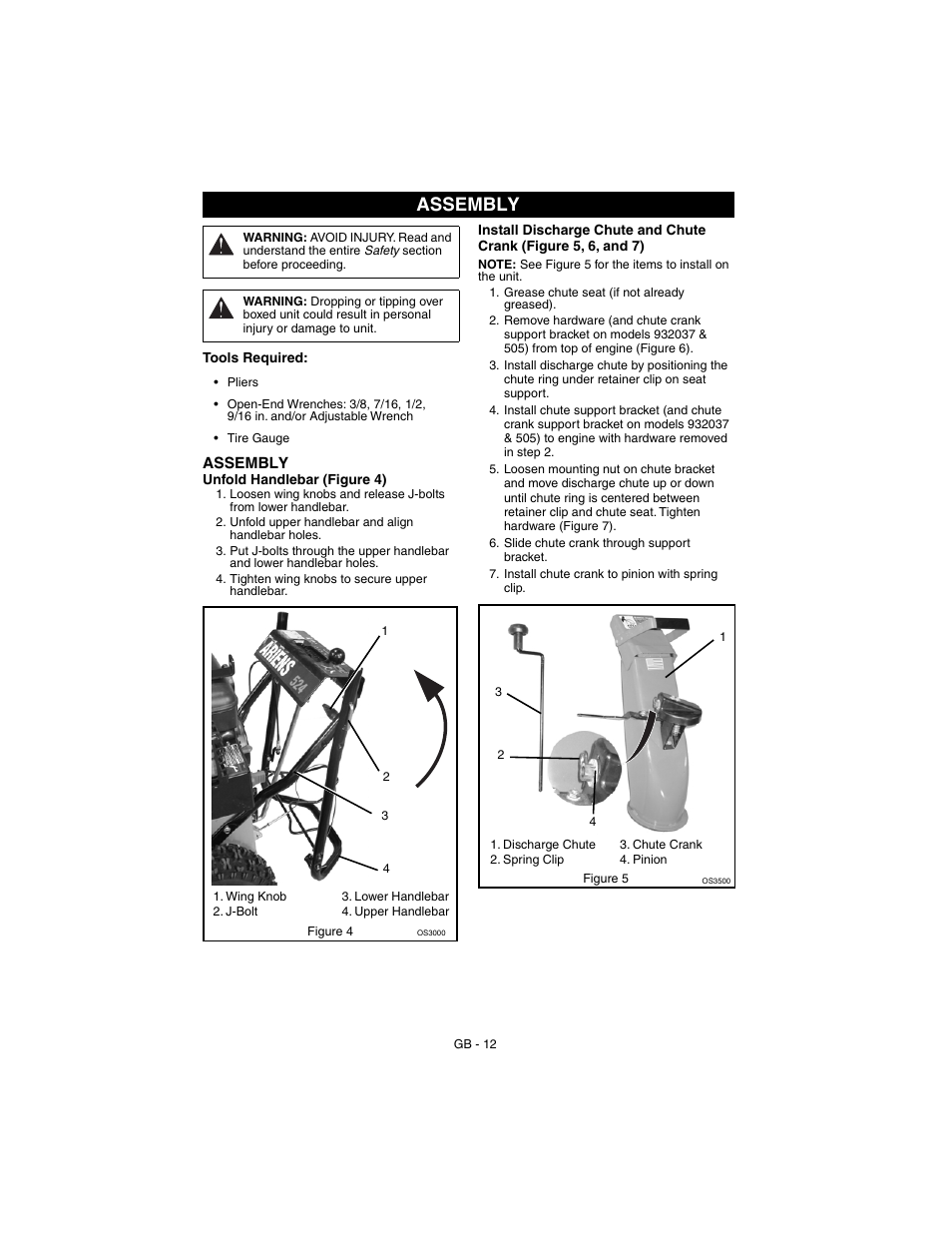 Assembly | Ariens 932037 - 724 User Manual | Page 12 / 31