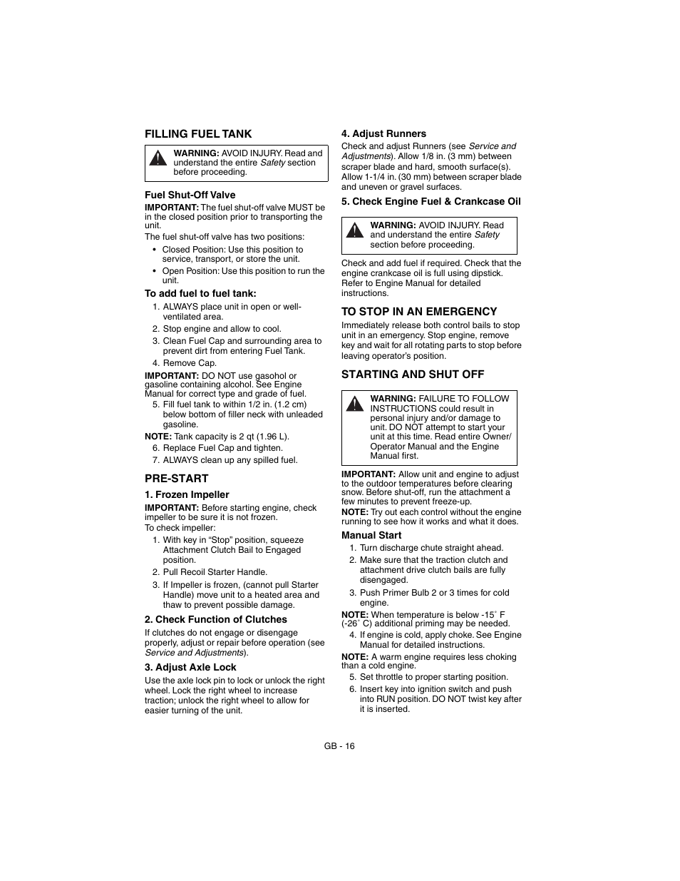 Ariens 932037 - 724 User Manual | Page 16 / 31