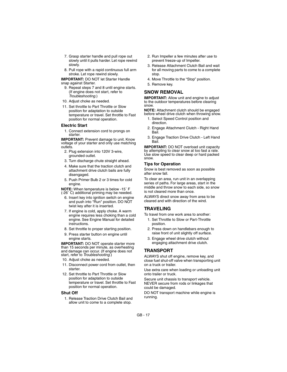 Ariens 932037 - 724 User Manual | Page 17 / 31