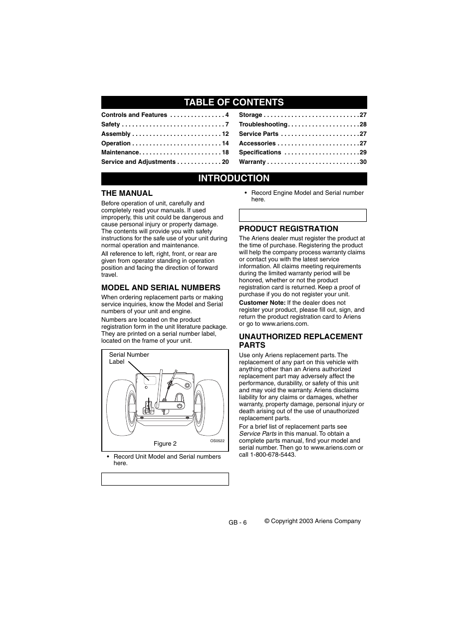 Ariens 932037 - 724 User Manual | Page 6 / 31