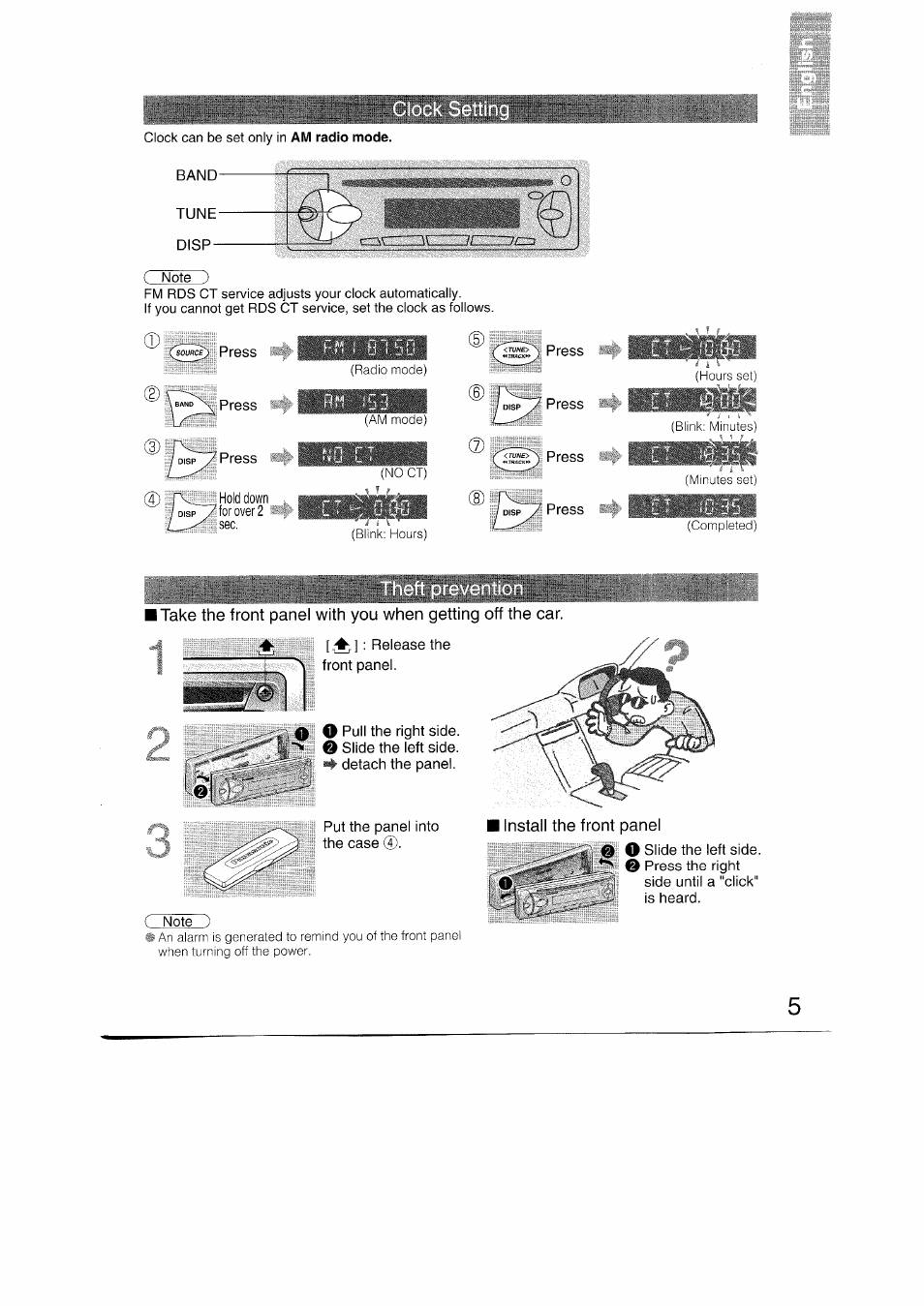 Panasonic CQRDP162N User Manual | Page 5 / 84