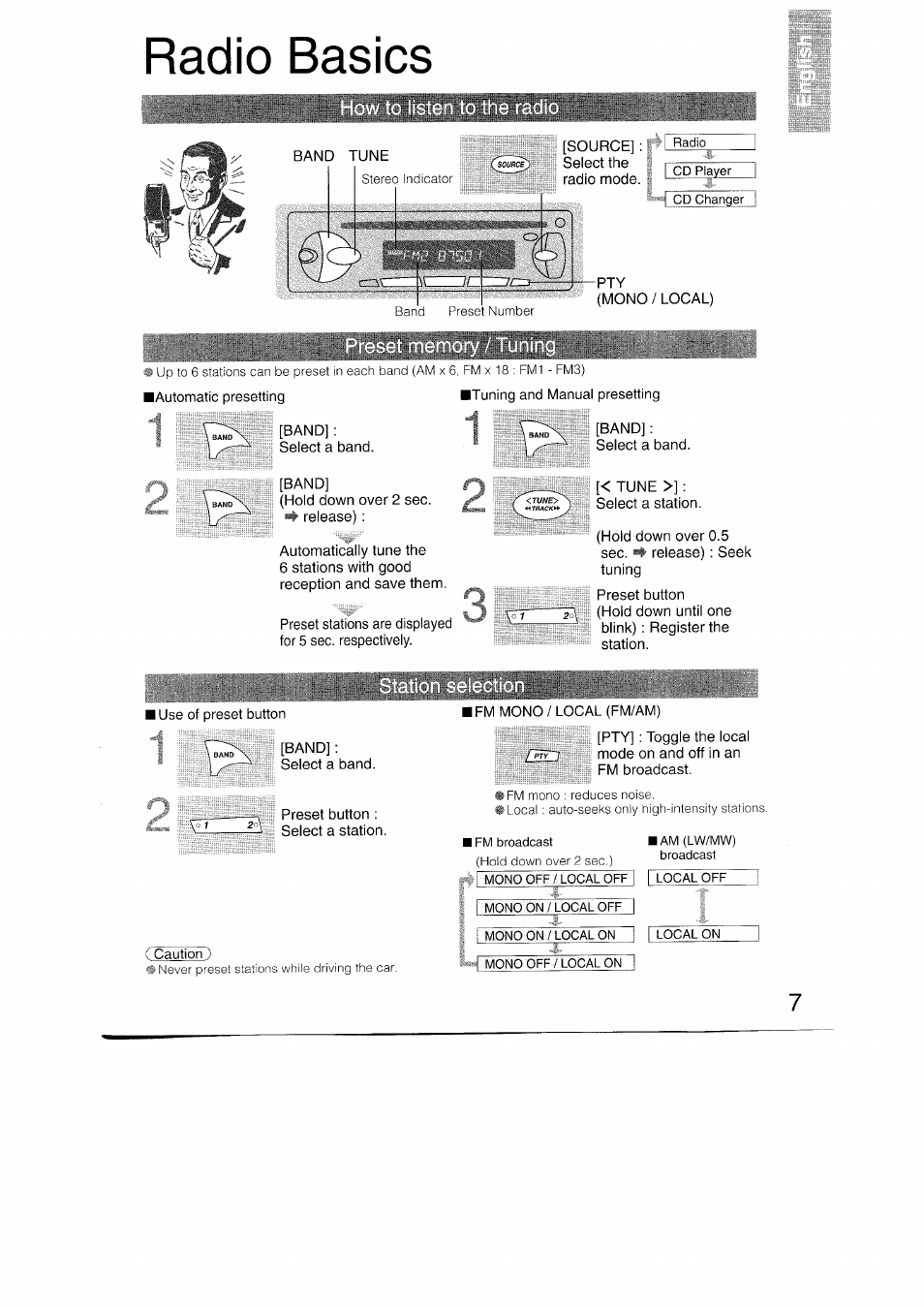 Radio basics | Panasonic CQRDP162N User Manual | Page 7 / 84