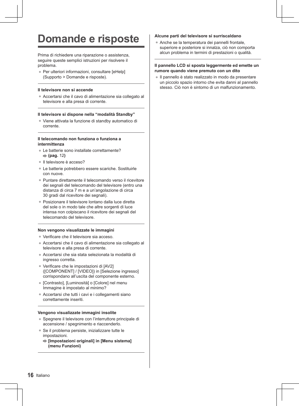 Domande e risposte | Panasonic TX32AS520E User Manual | Page 158 / 224