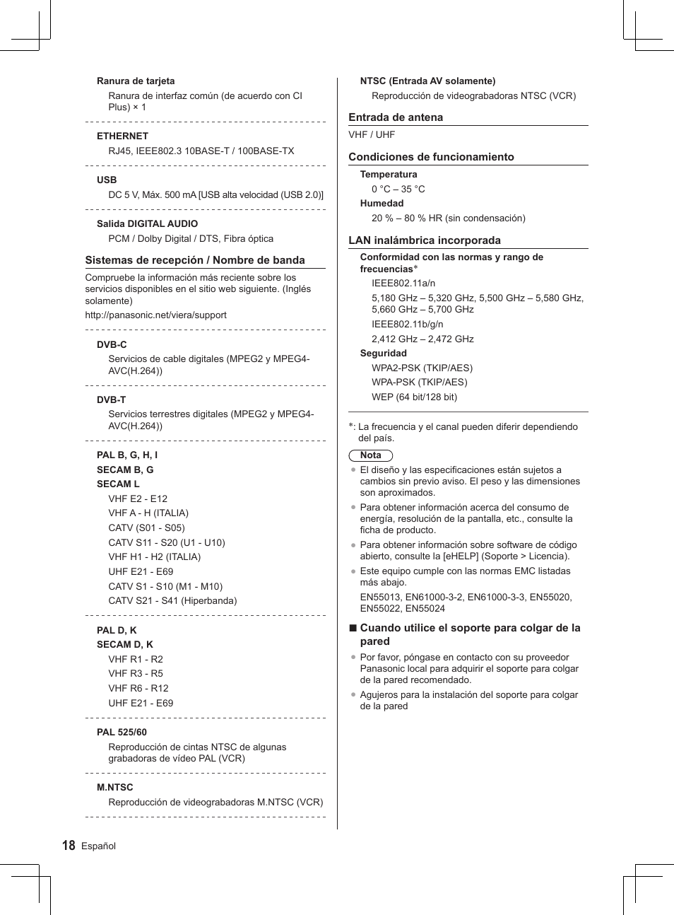 Panasonic TX32AS520E User Manual | Page 220 / 224