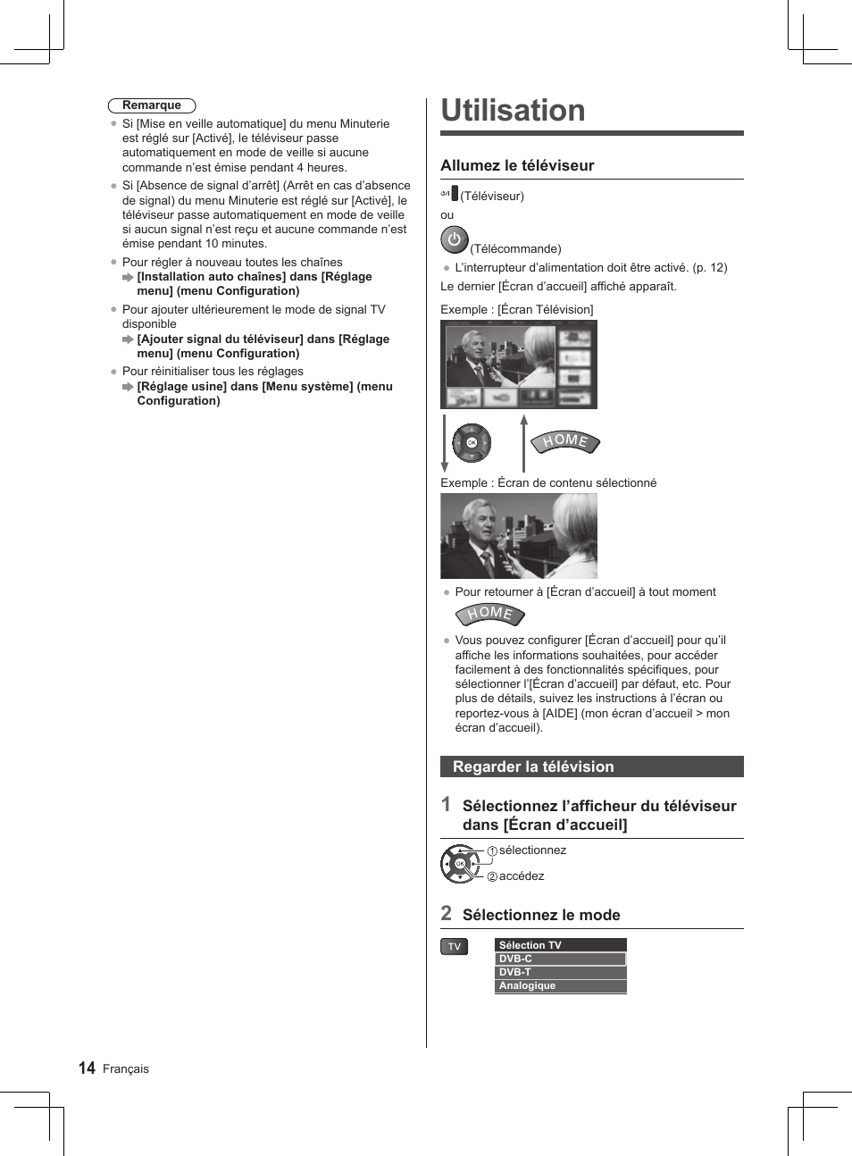 Utilisation | Panasonic TX32AS520E User Manual | Page 96 / 224