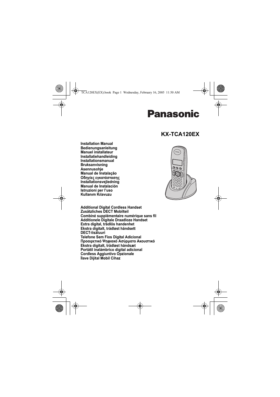 Panasonic KXTCA120EX User Manual | 60 pages