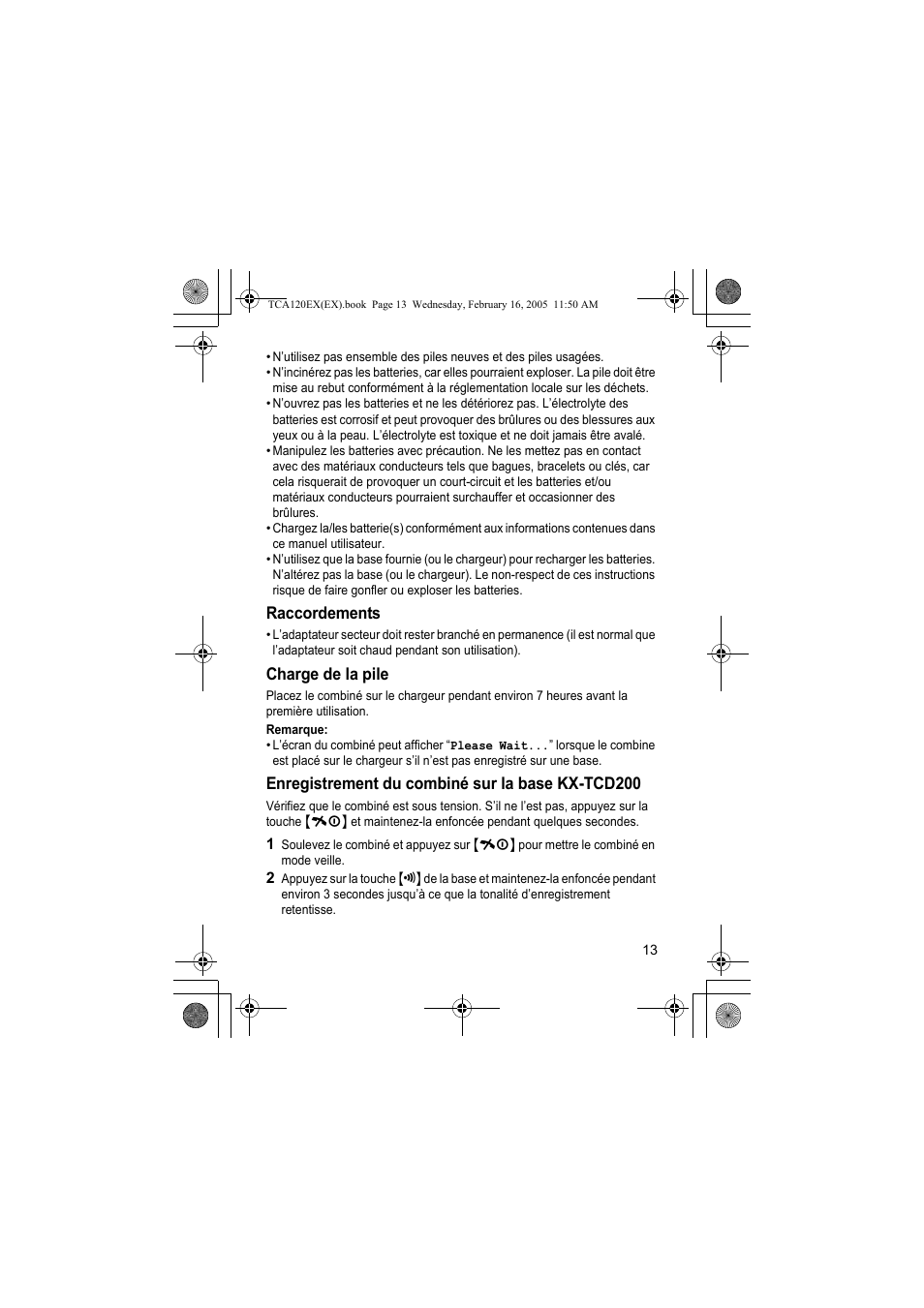 Panasonic KXTCA120EX User Manual | Page 13 / 60