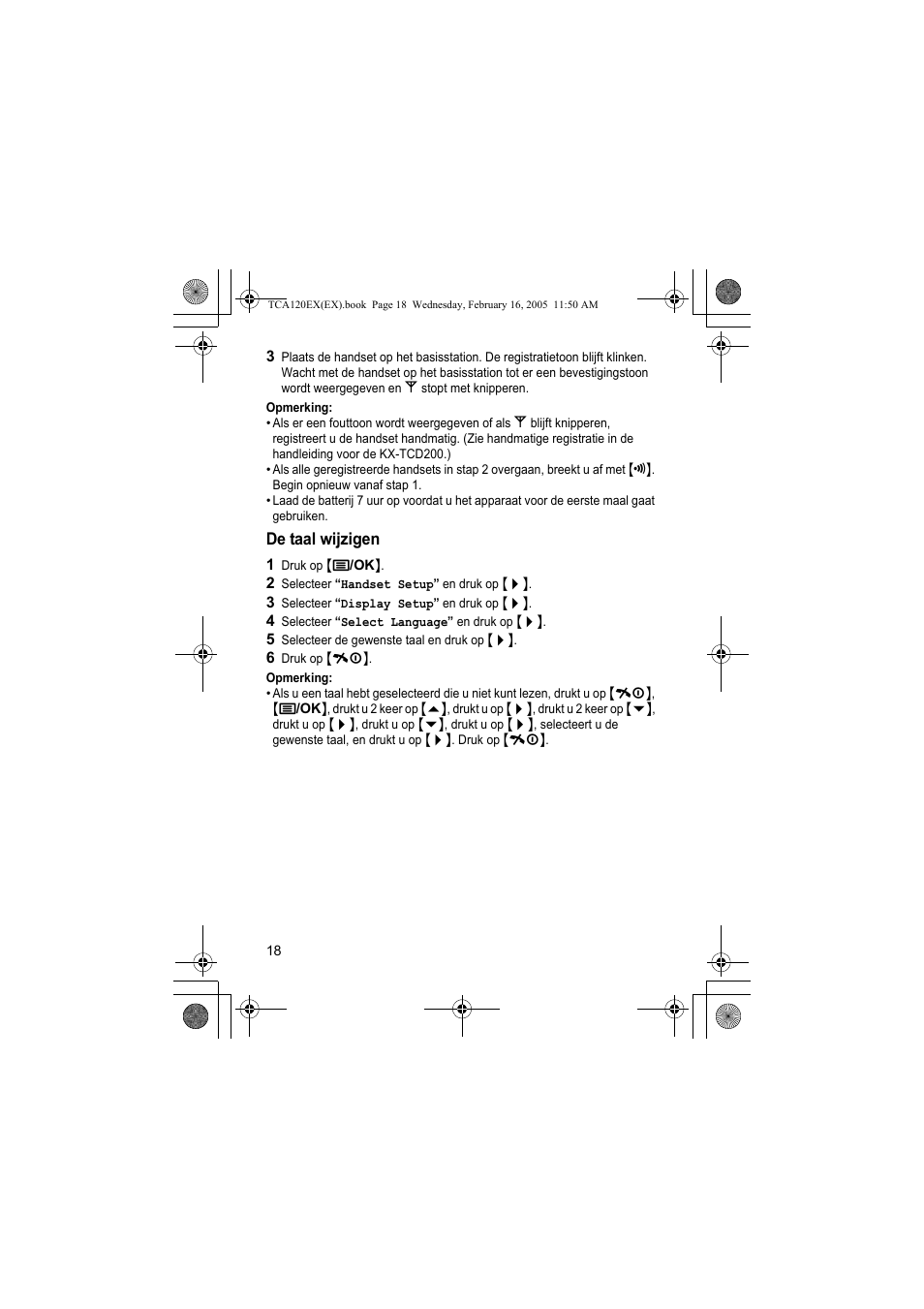 Panasonic KXTCA120EX User Manual | Page 18 / 60