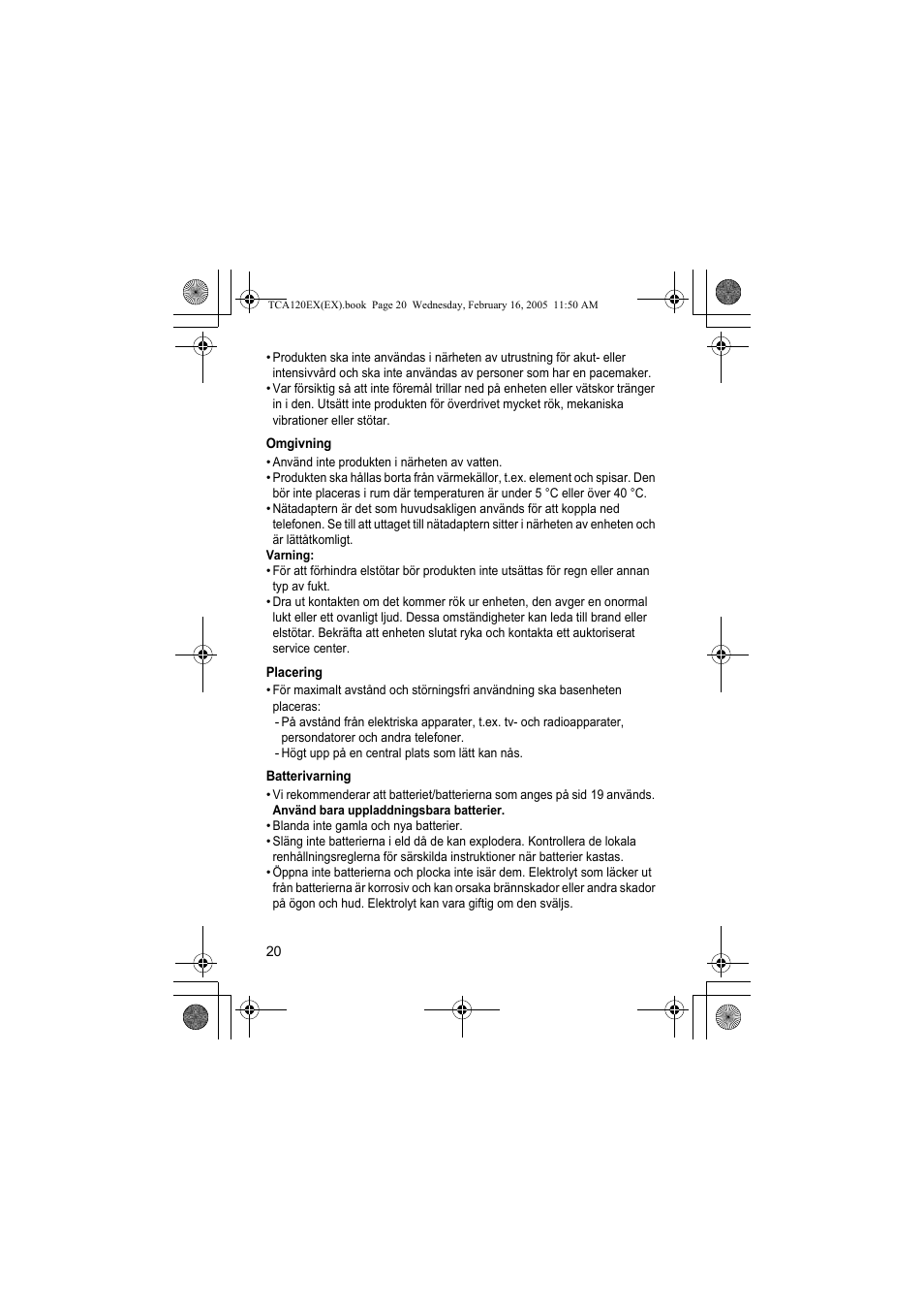 Panasonic KXTCA120EX User Manual | Page 20 / 60