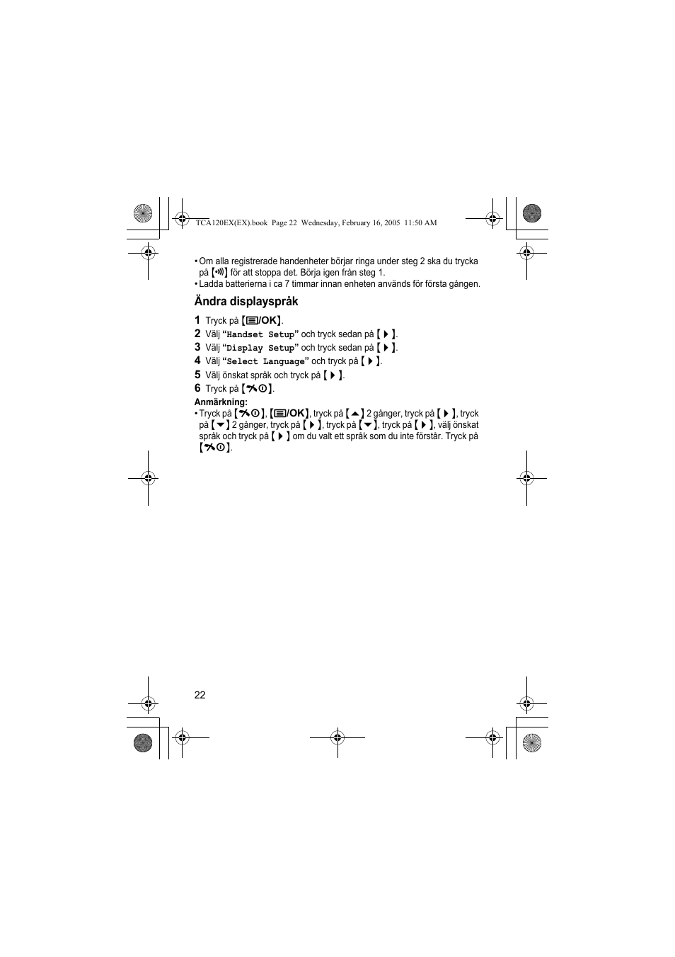 Panasonic KXTCA120EX User Manual | Page 22 / 60