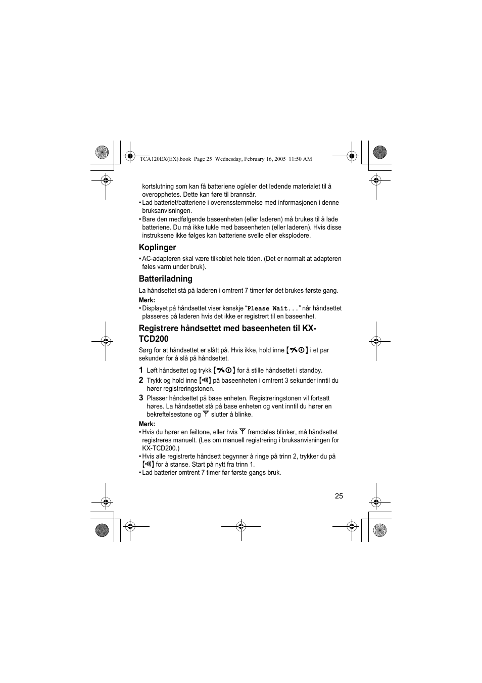 Panasonic KXTCA120EX User Manual | Page 25 / 60