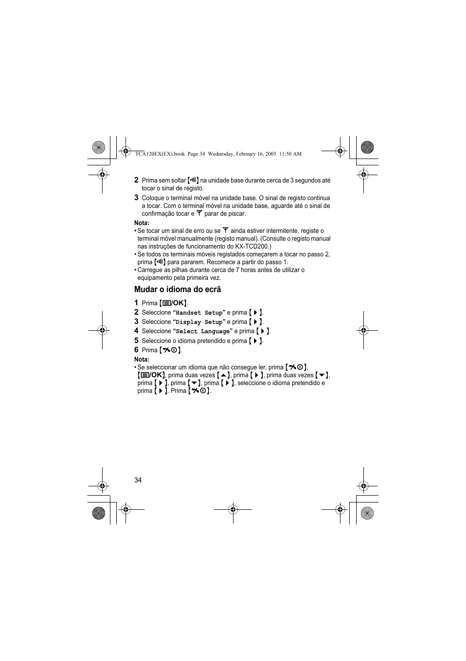 Panasonic KXTCA120EX User Manual | Page 34 / 60