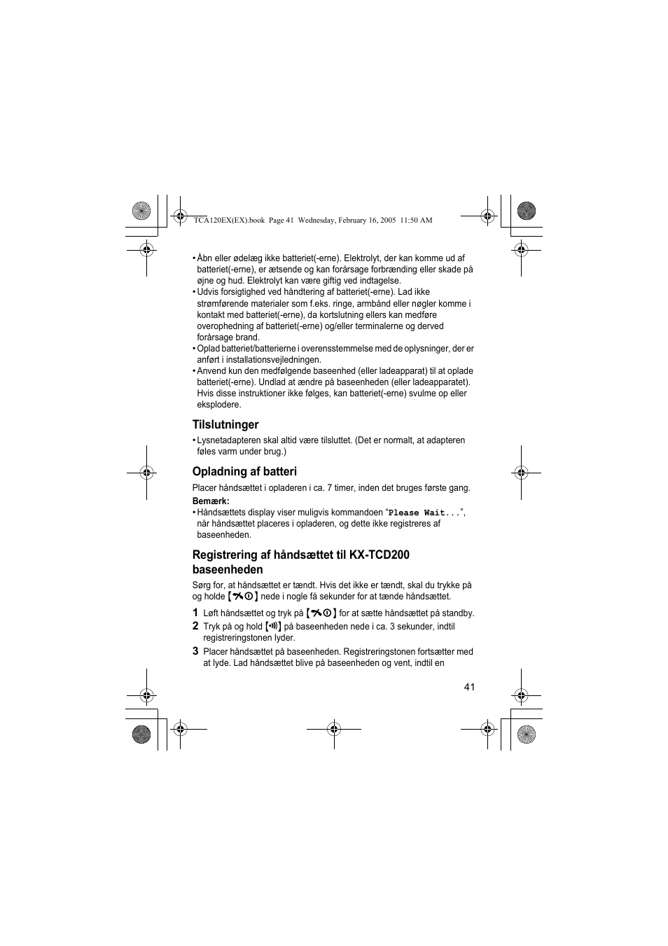 Panasonic KXTCA120EX User Manual | Page 41 / 60