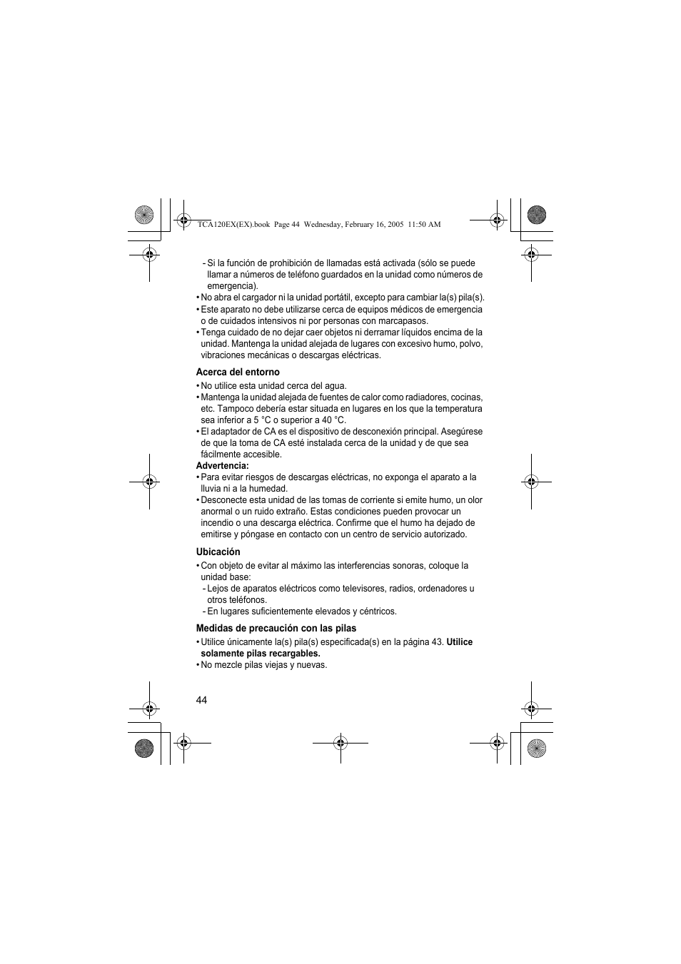 Panasonic KXTCA120EX User Manual | Page 44 / 60