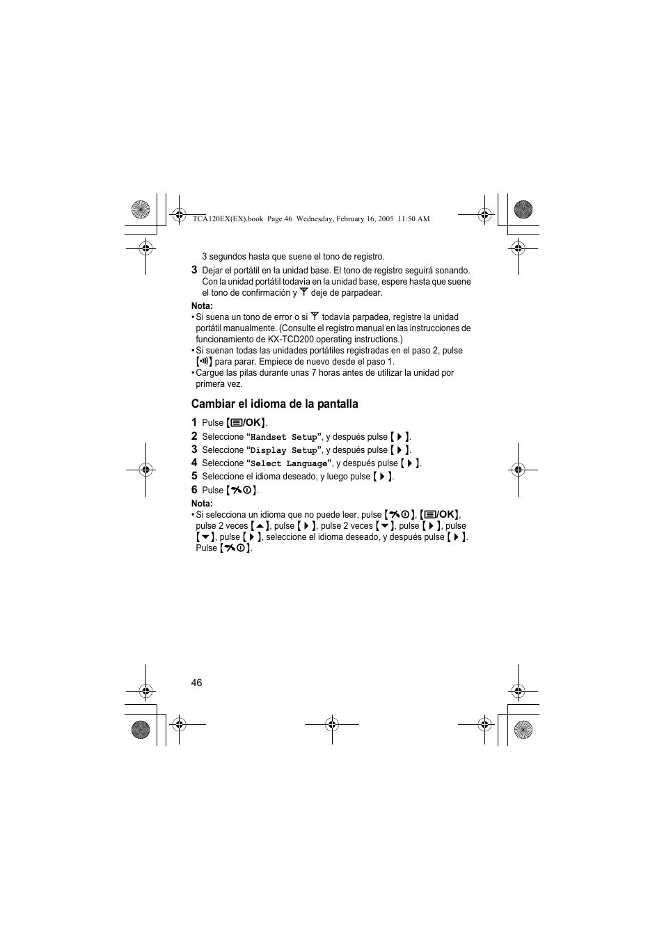 Panasonic KXTCA120EX User Manual | Page 46 / 60