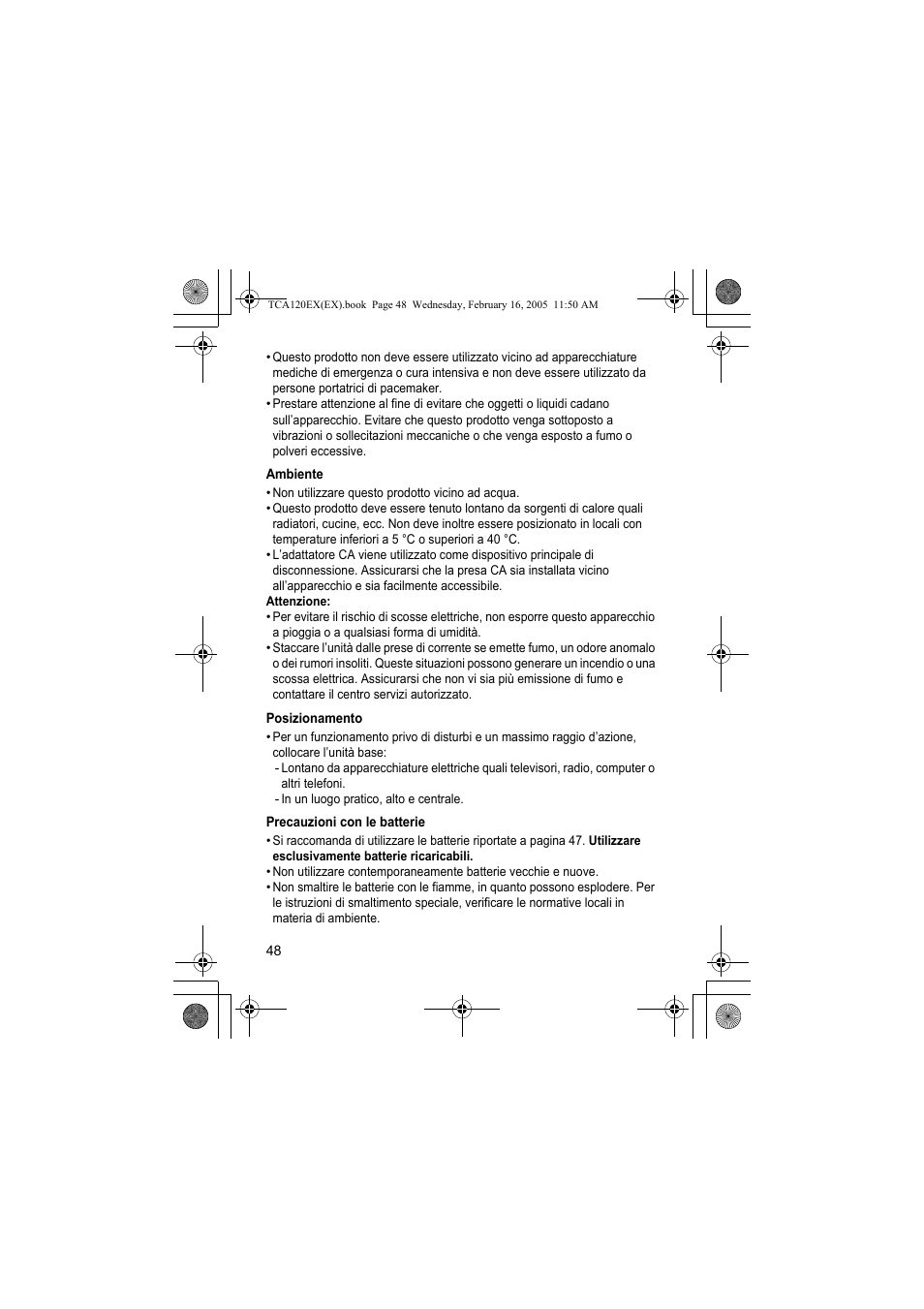 Panasonic KXTCA120EX User Manual | Page 48 / 60