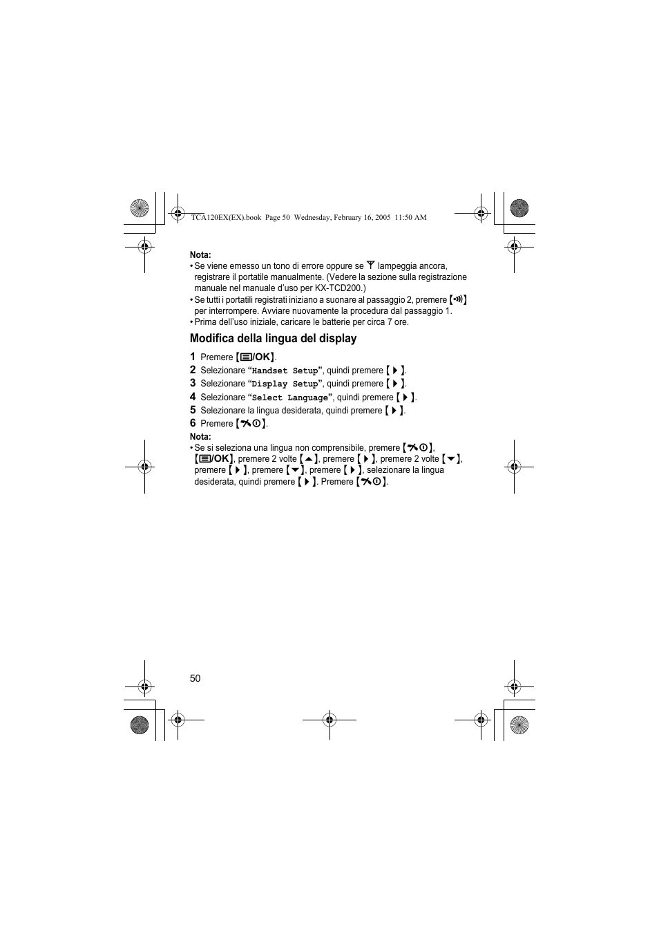 Panasonic KXTCA120EX User Manual | Page 50 / 60