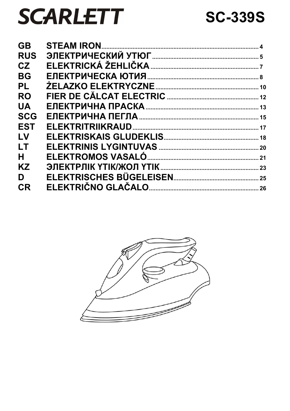 Scarlett SC-339S User Manual | 28 pages