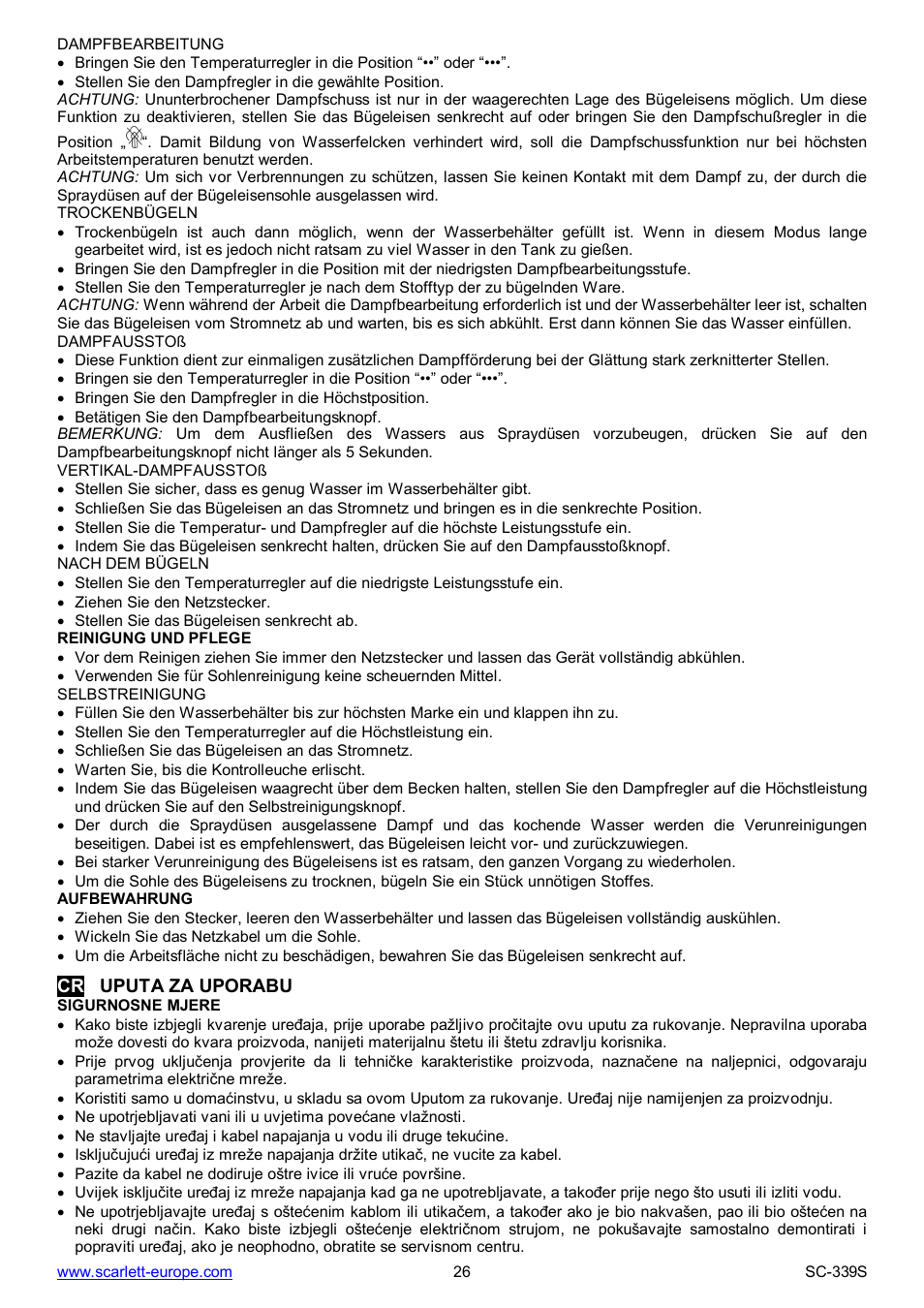 Scarlett SC-339S User Manual | Page 26 / 28