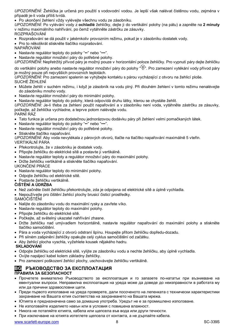Scarlett SC-339S User Manual | Page 8 / 28