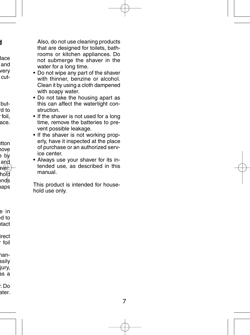 Panasonic ES4815 User Manual | Page 7 / 60