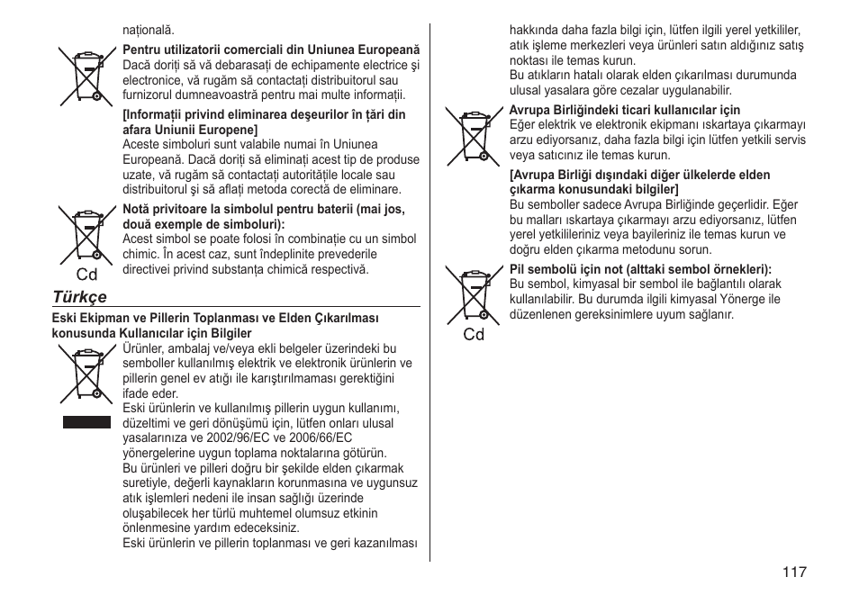 Türkçe | Panasonic ERGC70 User Manual | Page 117 / 120