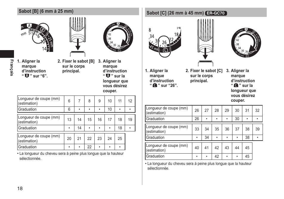 Panasonic ERGC70 User Manual | Page 18 / 120