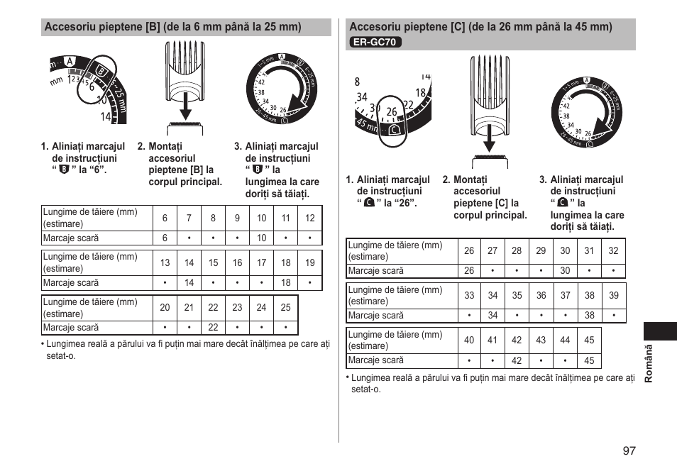 Panasonic ERGC70 User Manual | Page 97 / 120
