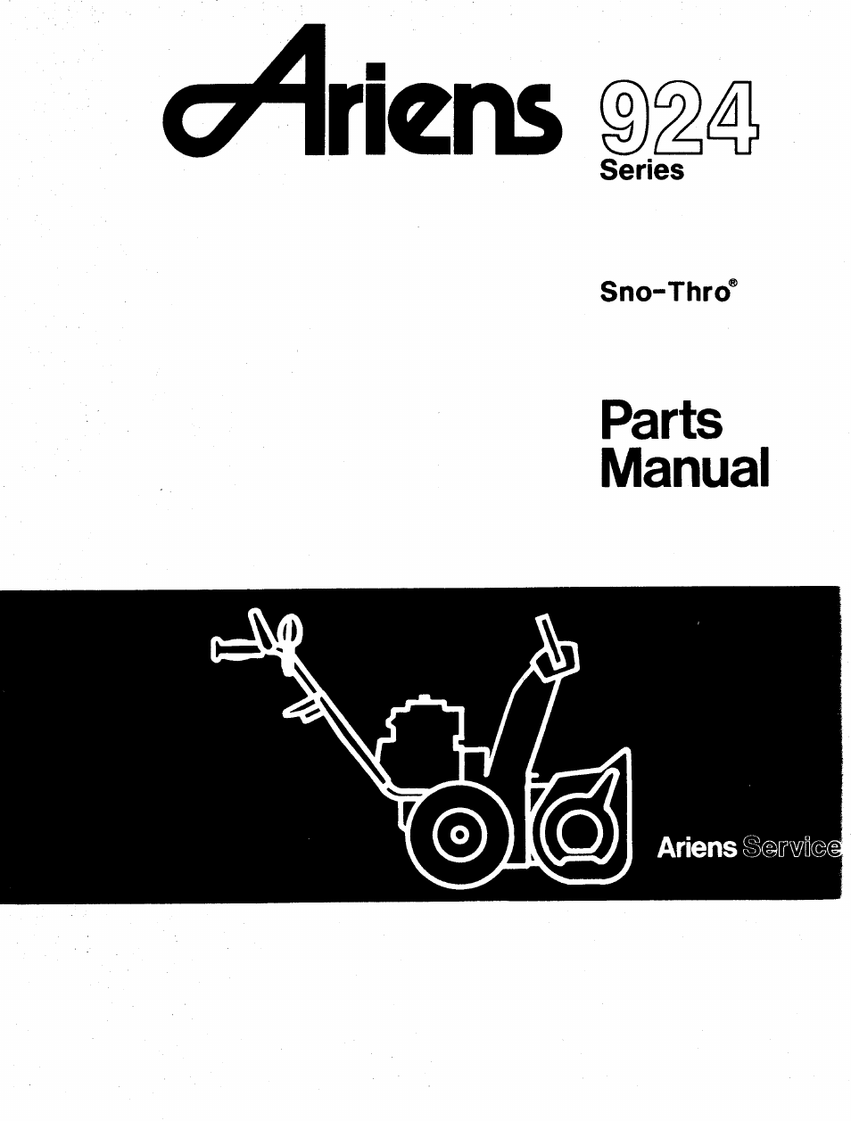 Ariens SNO-THRO 924 User Manual | 29 pages