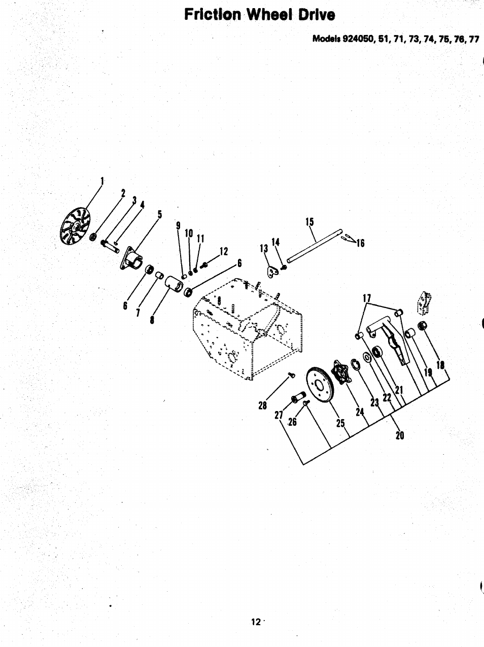 Friction wheel drive | Ariens SNO-THRO 924 User Manual | Page 14 / 29