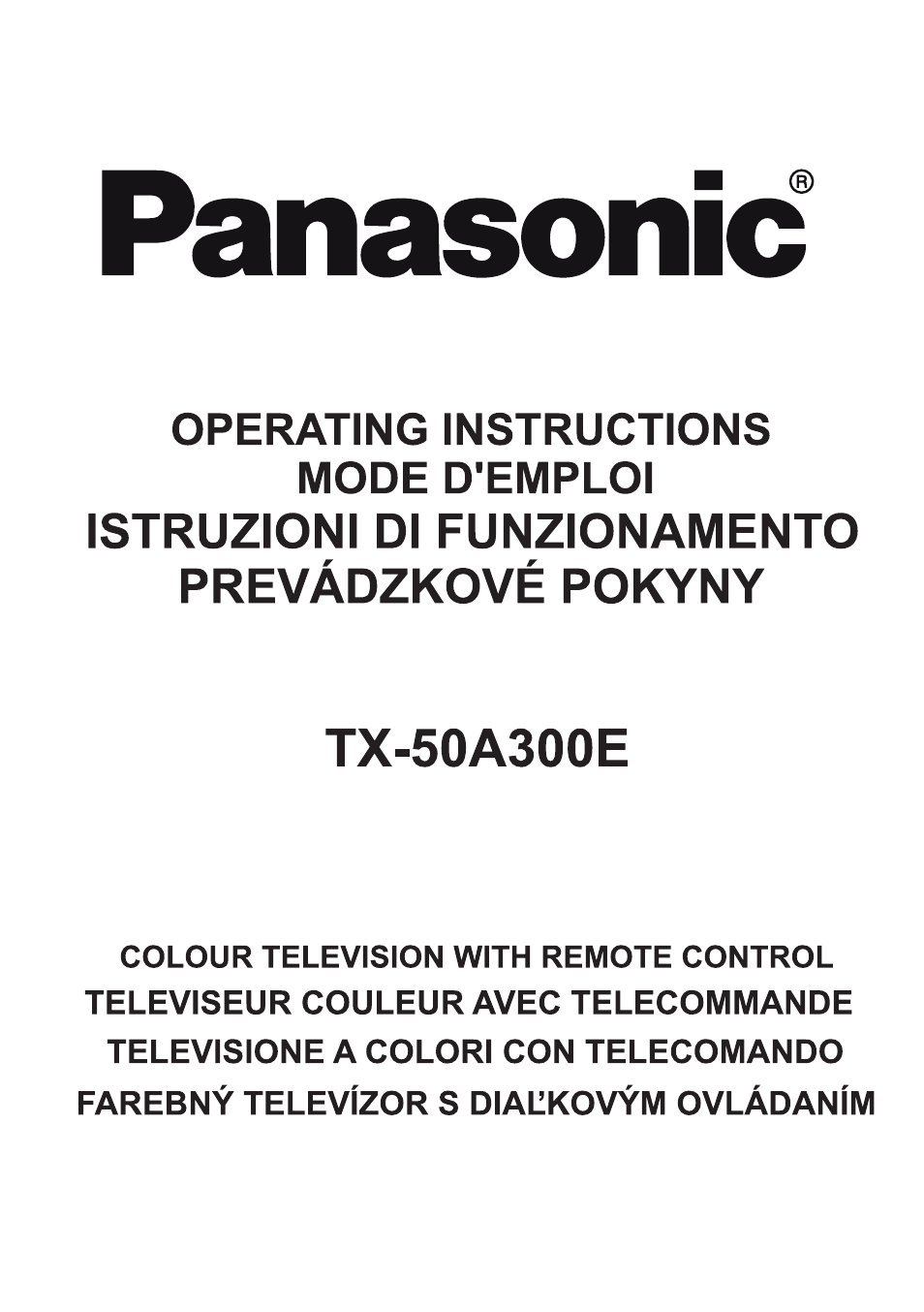 Panasonic TX50A300E User Manual | 72 pages