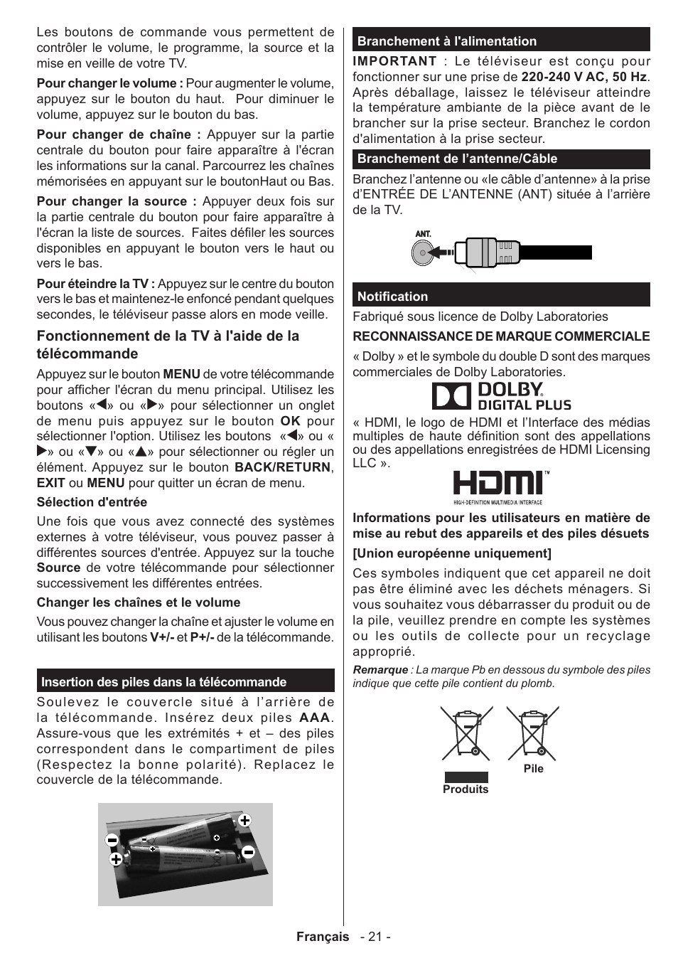 Panasonic TX50A300E User Manual | Page 22 / 72