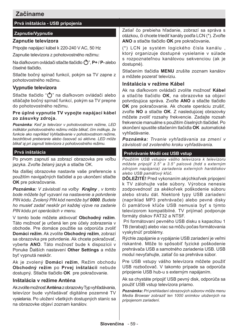Začíname | Panasonic TX50A300E User Manual | Page 60 / 72