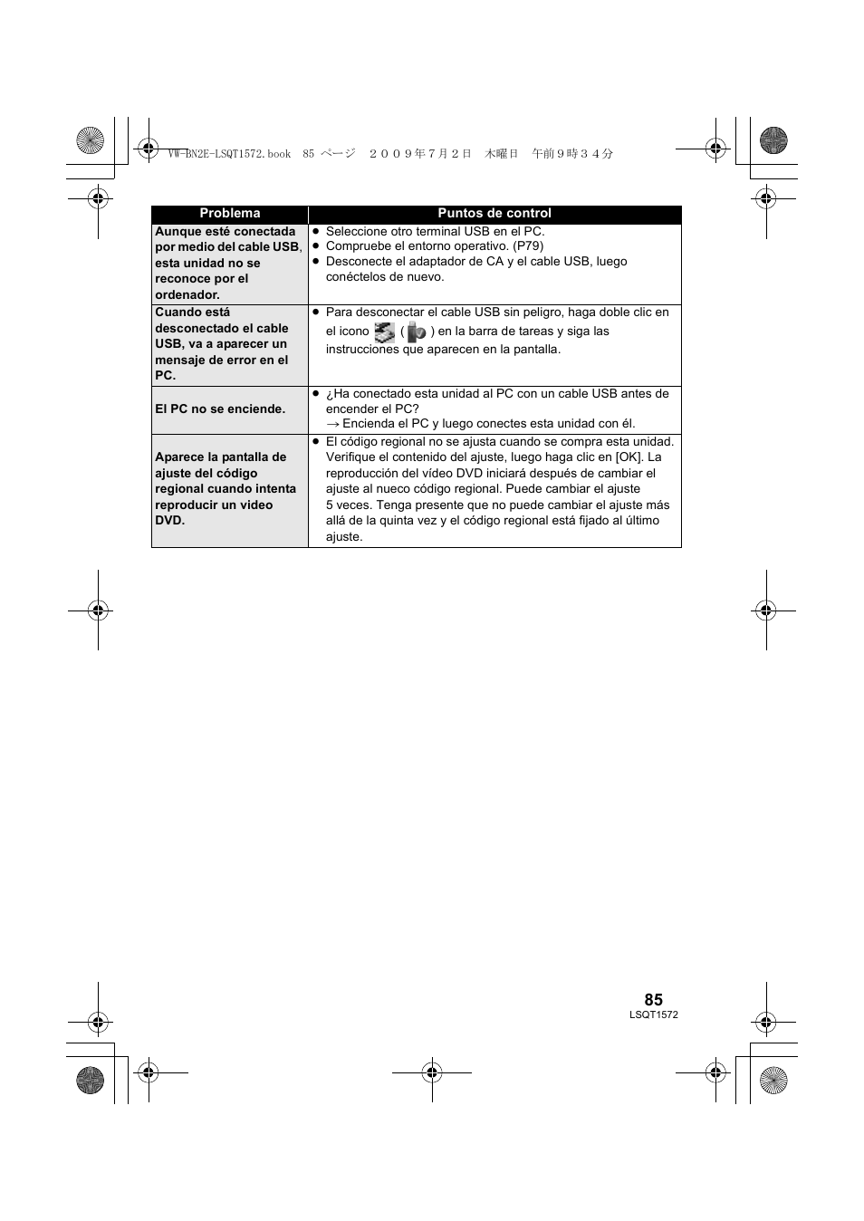 Panasonic VWBN2 User Manual | Page 85 / 104