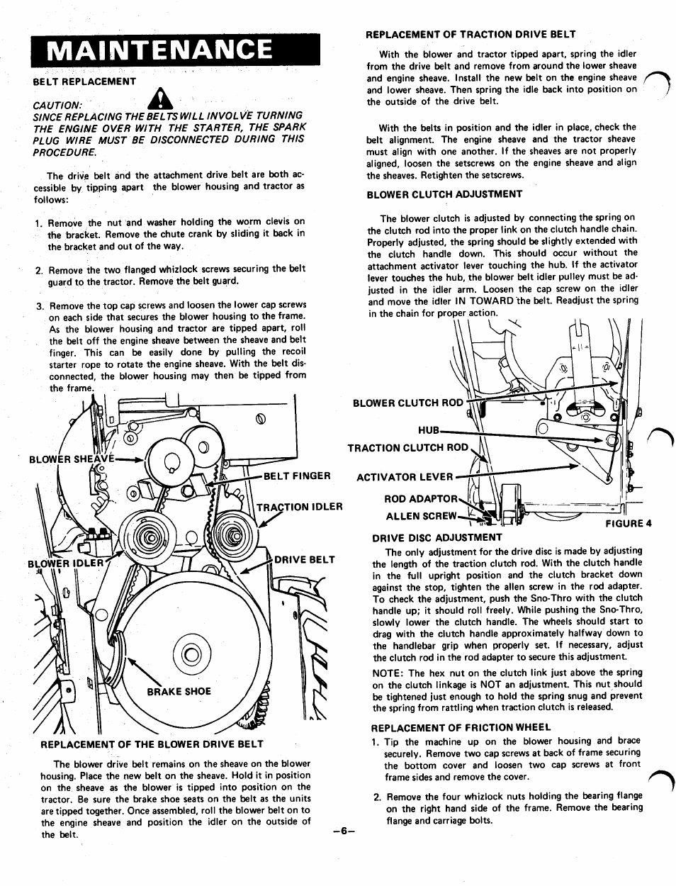 Maintenance | Ariens Sno-Thro PM-32-77 User Manual | Page 6 / 8