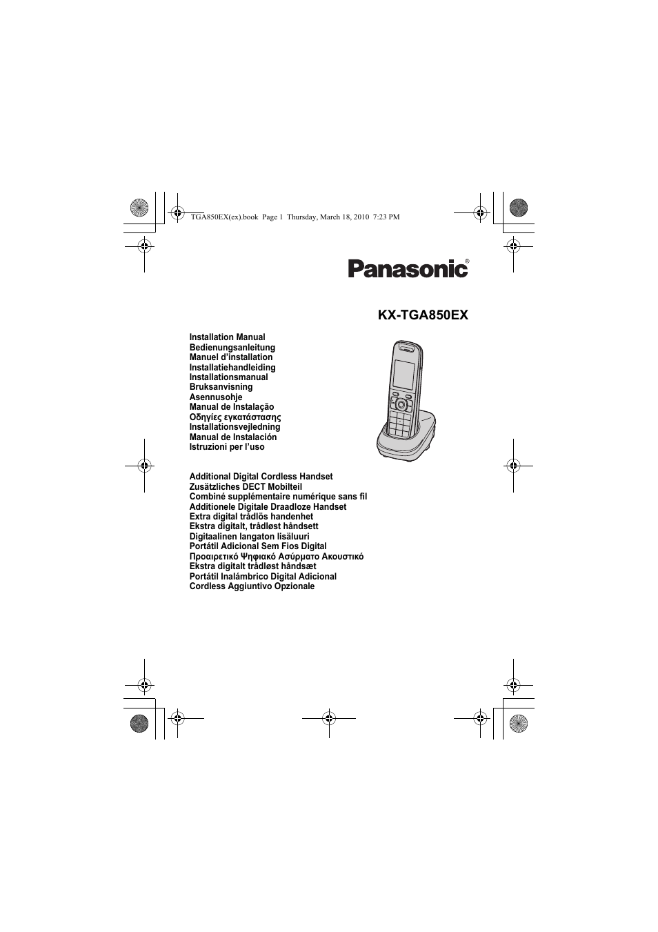 Panasonic KXTGA850EX User Manual | 72 pages