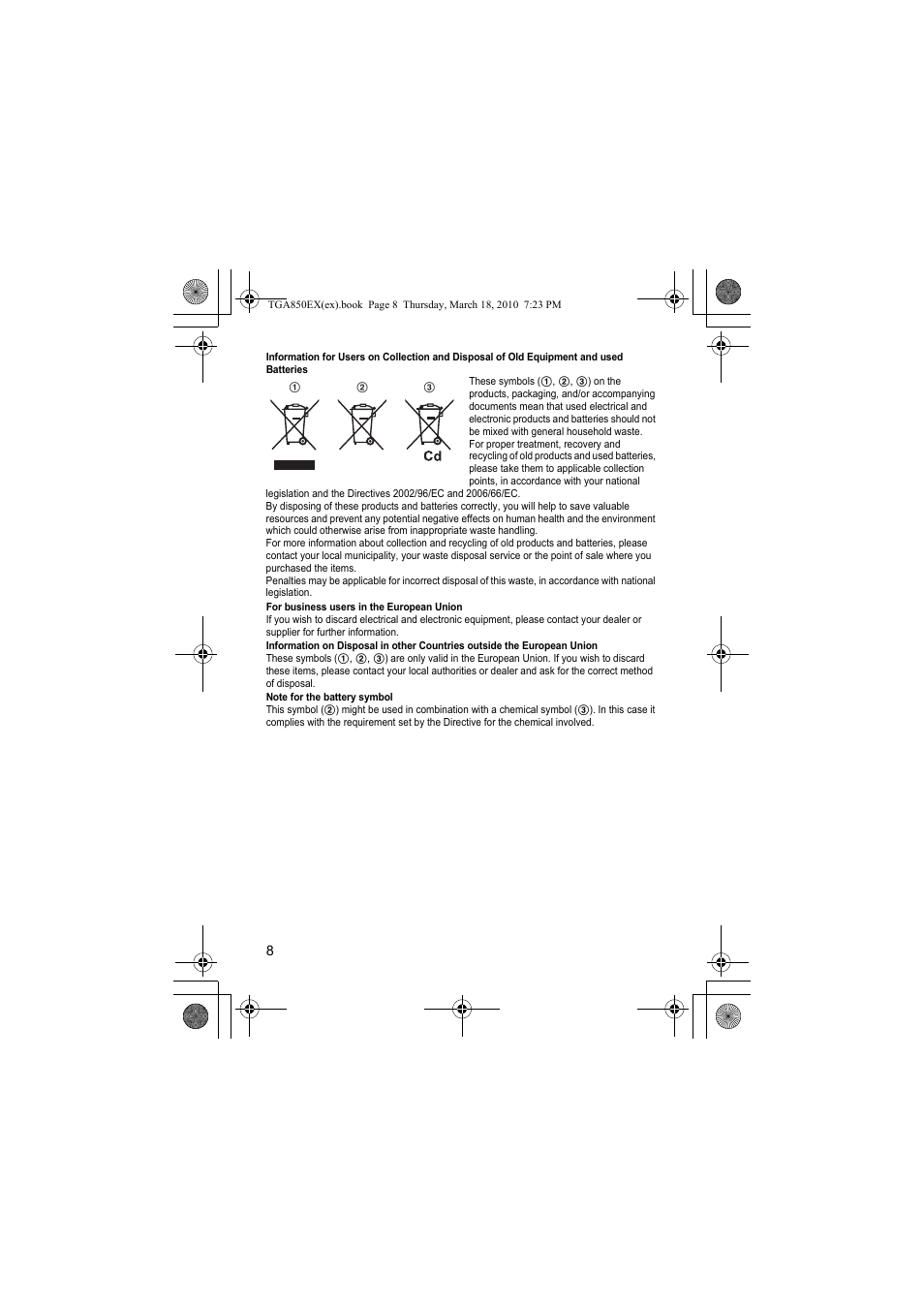Panasonic KXTGA850EX User Manual | Page 8 / 72