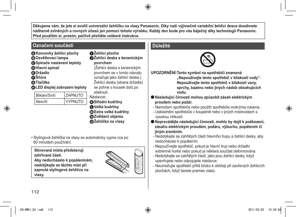 Panasonic EHHW51 User Manual | Page 112 / 162