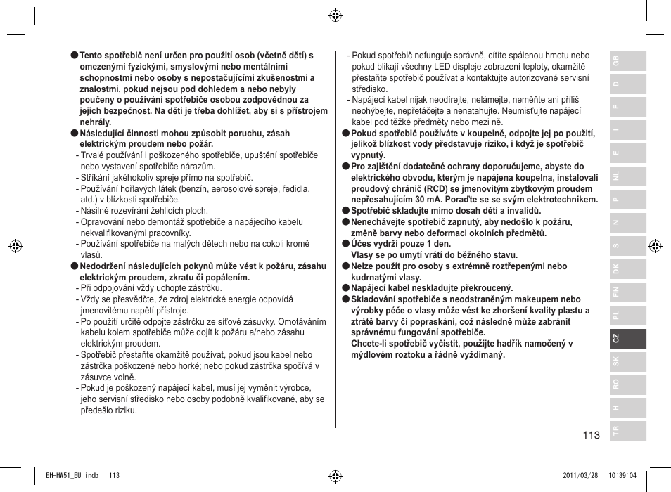 Panasonic EHHW51 User Manual | Page 113 / 162