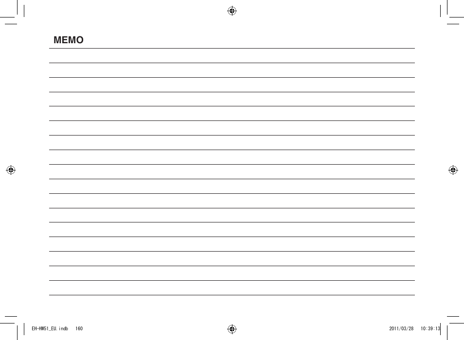 Panasonic EHHW51 User Manual | Page 160 / 162