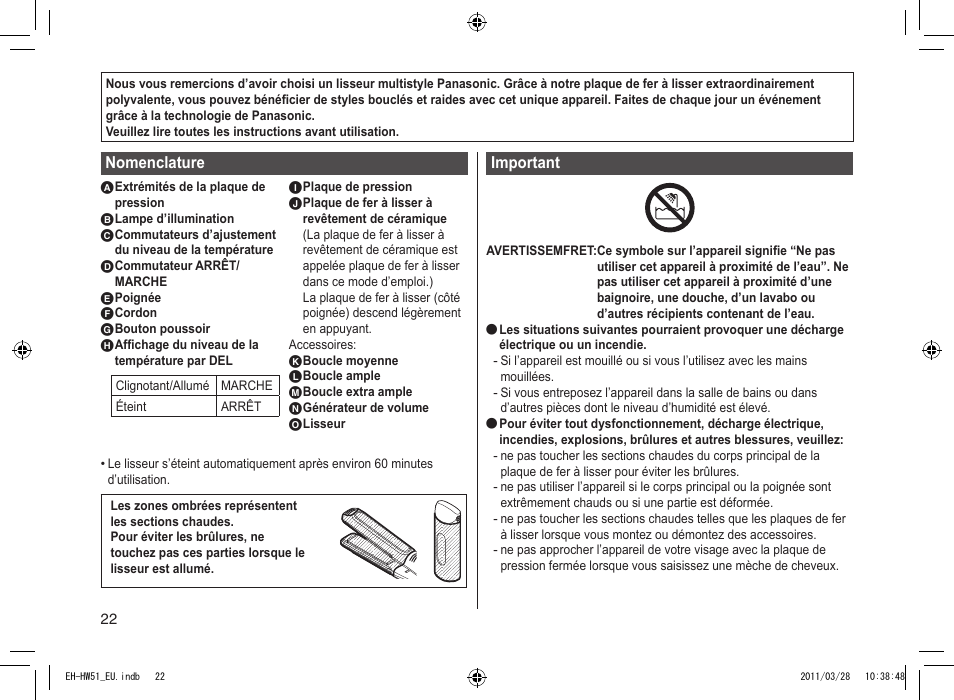 Panasonic EHHW51 User Manual | Page 22 / 162