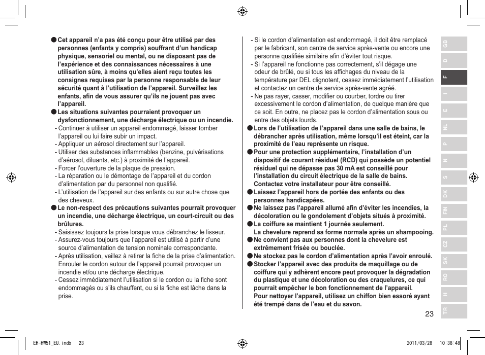 Panasonic EHHW51 User Manual | Page 23 / 162