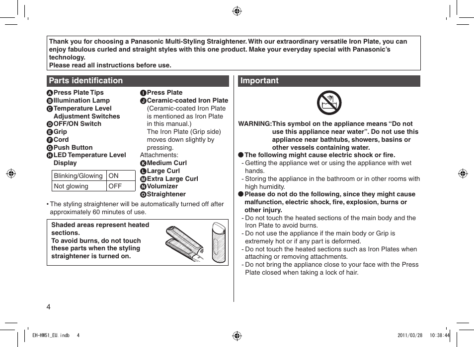 Panasonic EHHW51 User Manual | Page 4 / 162