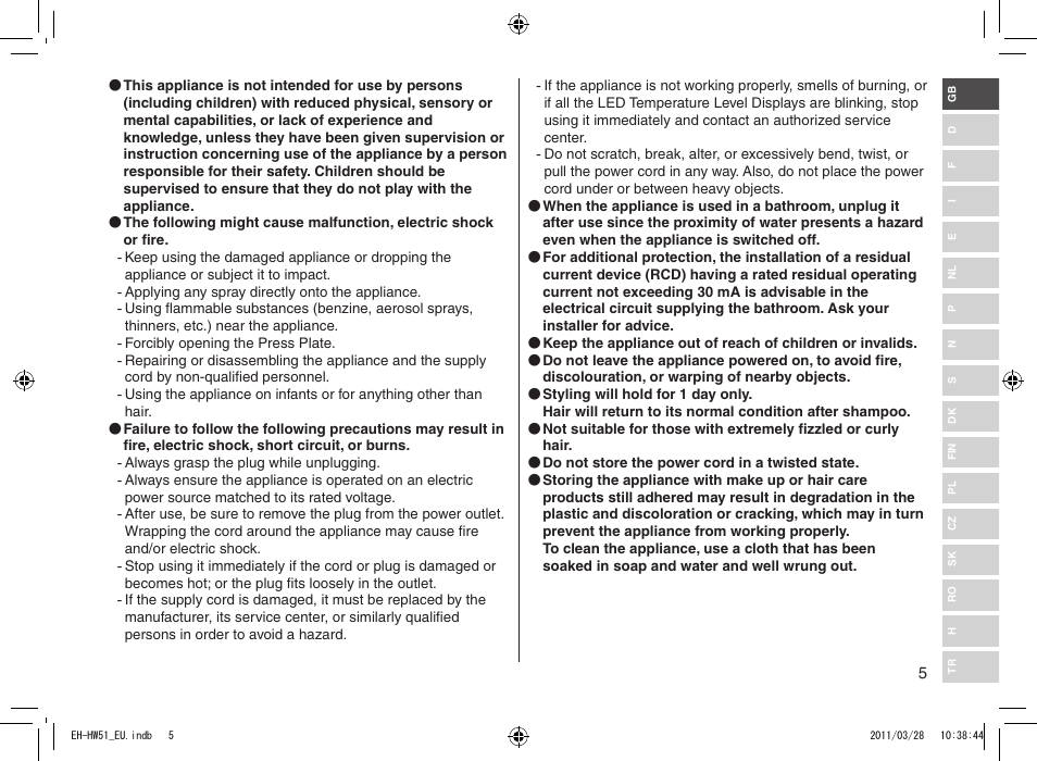 Panasonic EHHW51 User Manual | Page 5 / 162