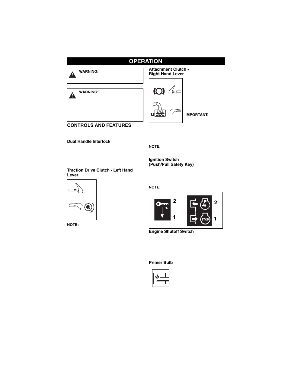 Operation | Ariens sno-tek 920401 User Manual | Page 12 / 34